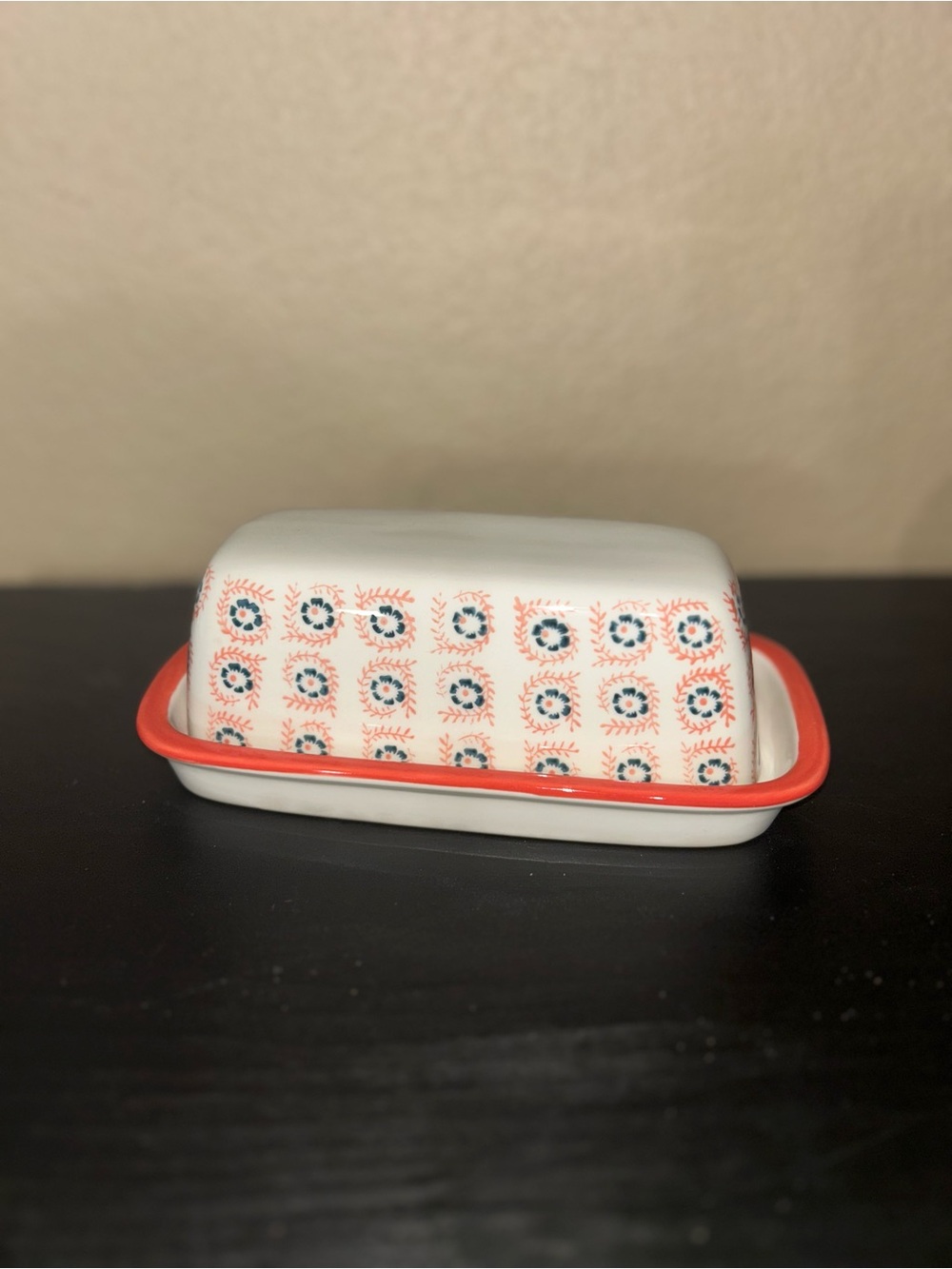Target Threshold Ceramic Boho/Cottagecore Floral Butter Dish